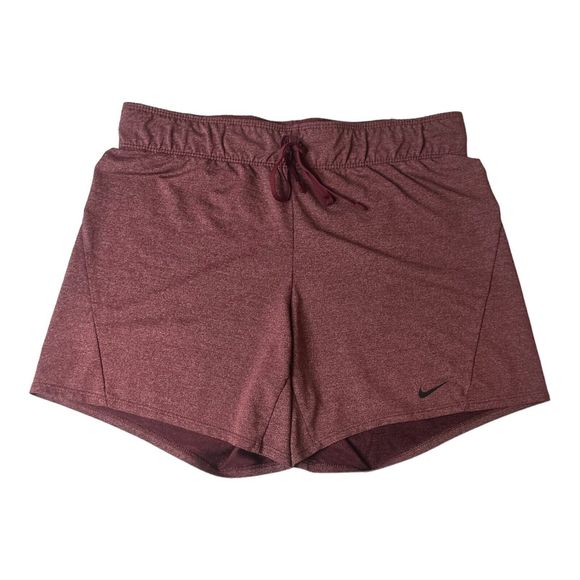 Nike Dri Fit Drawstring Athletic Shorts Crossfit Gym Running Maroon Women’s S - Picture 2 of 11